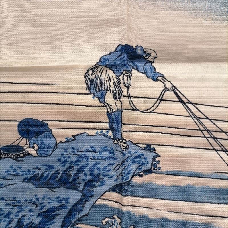 Furoshiki 50cm Hokusai "Fisherman"