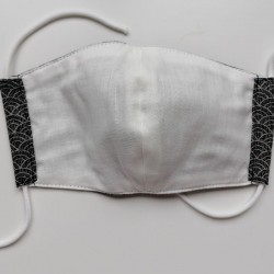 Japanese facemask in cotton, waves
