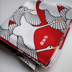 Furoshiki 50cm Crane red
