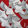 Furoshiki 50cm Crane red