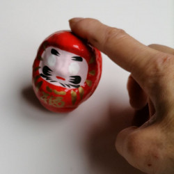 Daruma 6,5cm Rosso&bianco