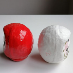 Daruma red&white  6.5cm