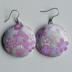 Covered button earrings...