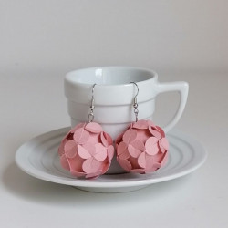 Snowflower earrings -pink