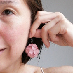 Snowflower earrings -pink