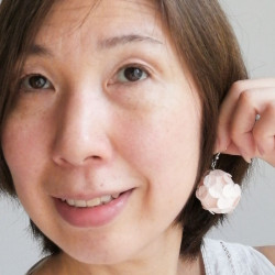 Snowflower earrings -palepink