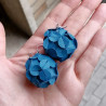 Snowflower earrings -Petrol Blue