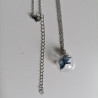 Necklace Crane in bubble Blue