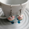 Earrings Manekineko lightblue