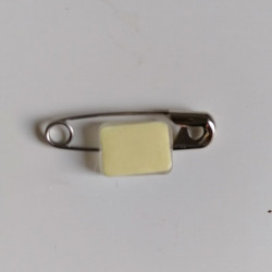 Safety pin with double-sided tape