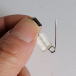 Safety pin with double-sided tape