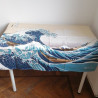 Furoshiki 100cm Big waves of Hokusai