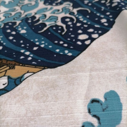 Furoshiki 100cm Big waves of Hokusai