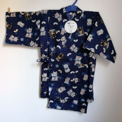 Kimono Jinbei 130cm blu