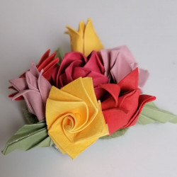 Origami Flowers brooch