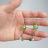 Orecchini perline verde lungo