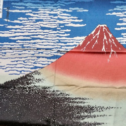 Furoshiki 70cm Mt.Fuji in red