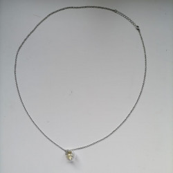 Necklace Crane in bubble Asanoha green