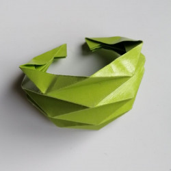 Origami Paper bracelet yellowgreen