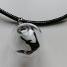 Necklace Crane with black cord