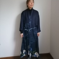 Kimono robe rayon -Chrysanthenum