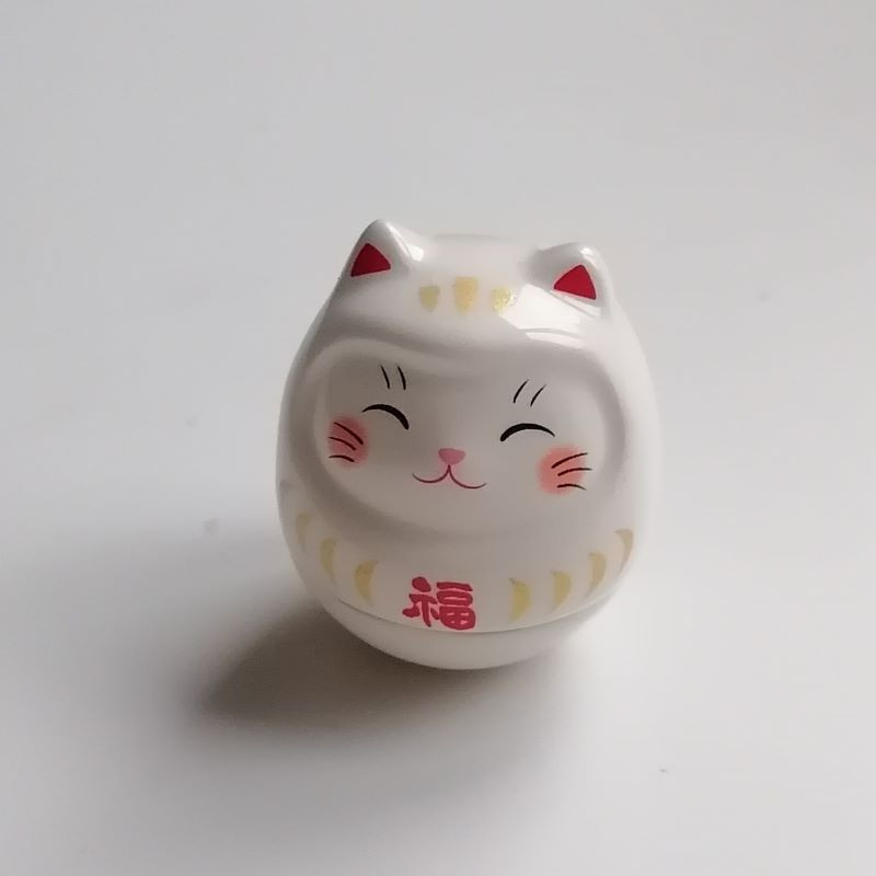 Dondolina gatto NekoDaruma bianco