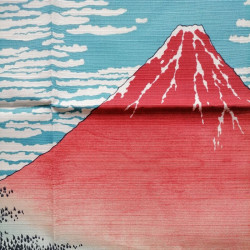 Furoshiki 50cm Hokusai "Fuji in Red"