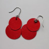 Paper earrings Red Snowman