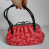 Synthetic leather bag -red