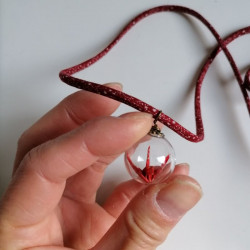 Cord Necklace Crane in bubble