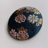 Covered button pin 5cm blugreen