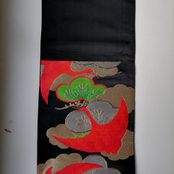 Obi belt for Kimono -Crane