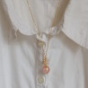 Cherry bead necklace & earrings