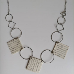 Paper necklace Circle&square