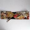 Obi -japanese cotton belt- Crane bordeaux 85cm