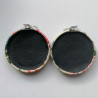Covered button earrings-Chrysanthenum