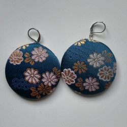 Covered button earrings-...