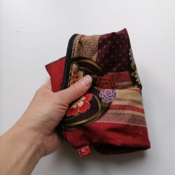 Pochette grande Kasuri bordeaux