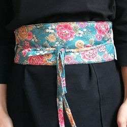 Obi -japanese cotton belt- green 86cm