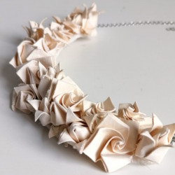 Flower origami choker L