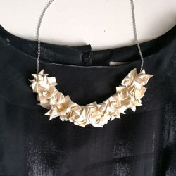 Flower origami choker L