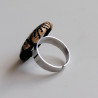 Button Ring Black-gold