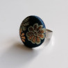 Anello Bottone Bluverde