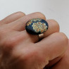 Anello Bottone Bluverde