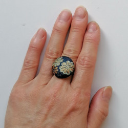 Anello Bottone Bluverde