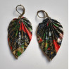 Earrings origami Leaf Mixed colours