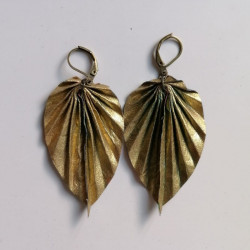 Earrings origami Leaf Mixed colours