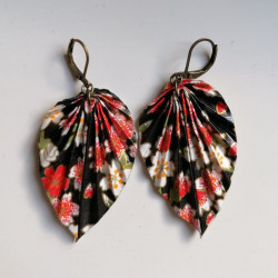 Earrings origami Leaf...