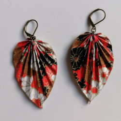 Earrings origami Leaf...