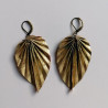 Earrings origami Leaf Chrysanthenum red